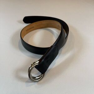 W. KLEINBERG Custom Made Matte Black Leather Belt Size 33 Brand New MSRP $250